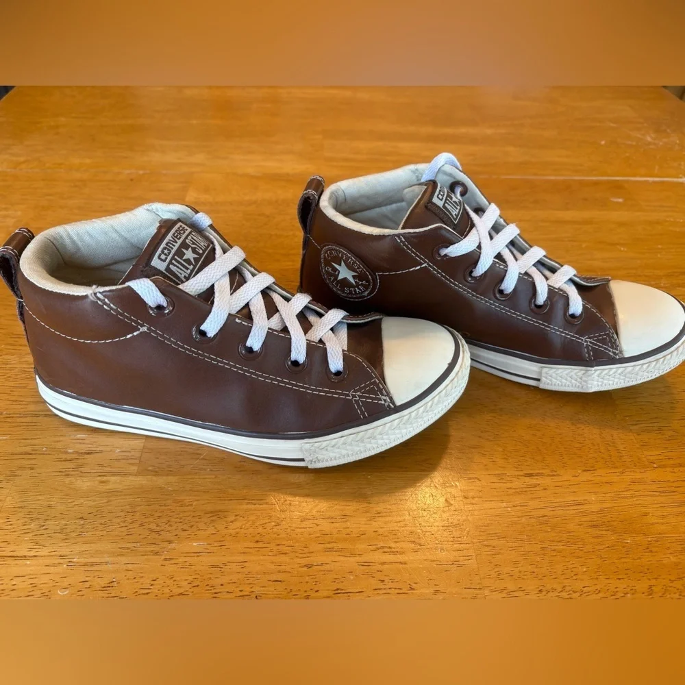 Converse All Star Chuck Taylor Boot High Top Leather boy’s Size 3 650456C - Picture 6 of 11